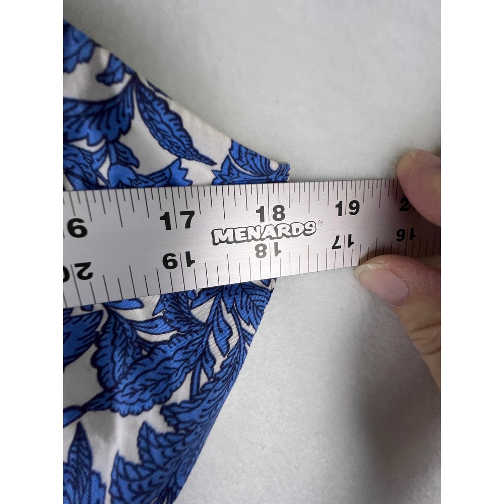 By Anthropologie Dress 4P Blue White Floral Smocked Ruffle Mini Cottagecore - Picture 3 of 5